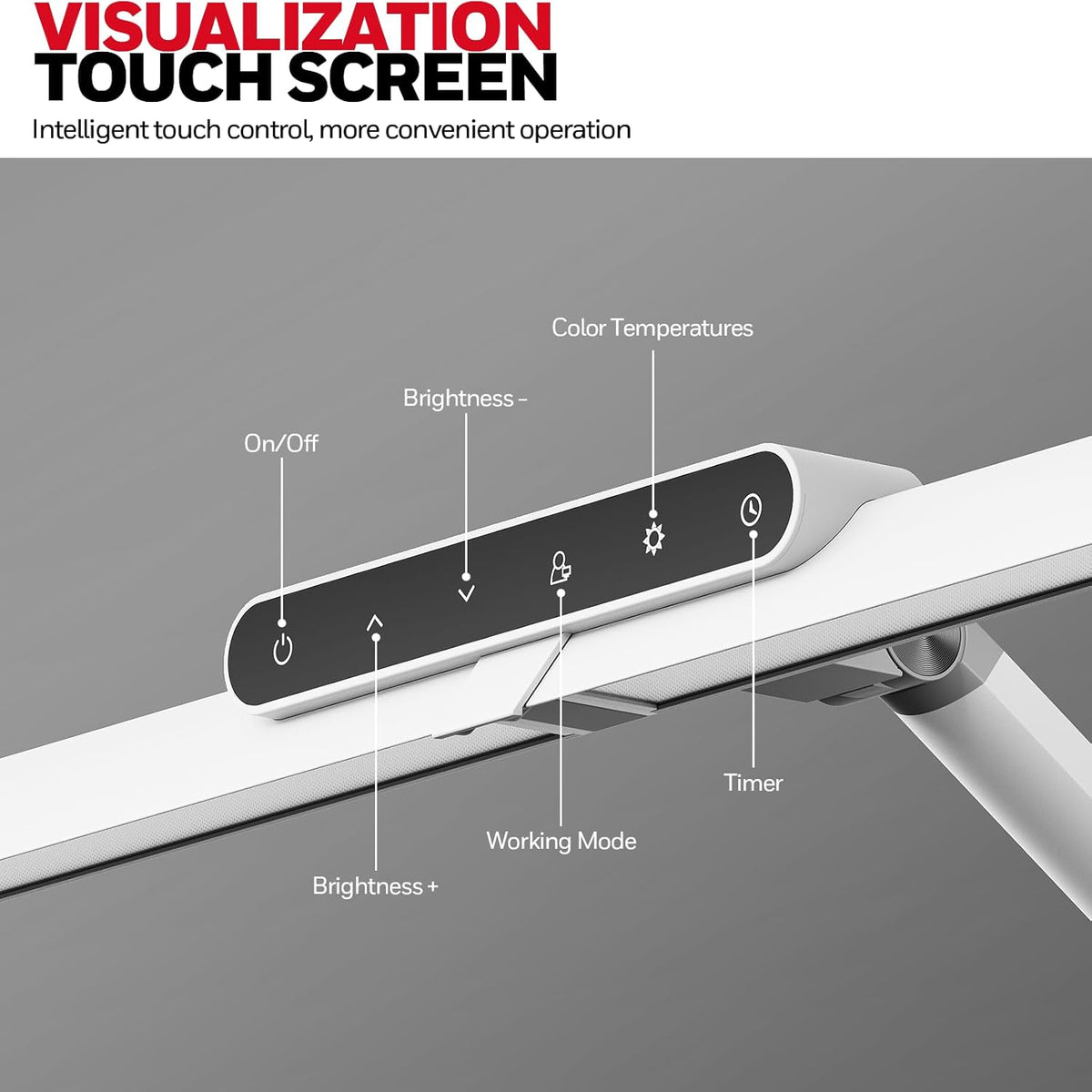 Transform Your Workspace with the HJ1WT 1200LM Dimmable LED Desk Lamp - Perfect for Any Task!