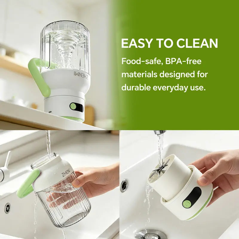 The Thoughtful Gift for Holidays & Birthday: ZHENMI Cordless Blender, 33Oz Bpa-Free, Perfect for Making Two-Serving Smoothies, Crushes Ice, USB Rechargeable – for a Fresh & Healthy Start as a Couple. Share Healthy Moments Together! Outdoor