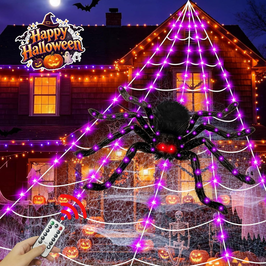 3 Pack Halloween Hanging Skeleton Ghost Decorations with Light up Red Eyes