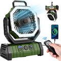 30000Mah Camping Fan with LED Lantern, Rechargeable Battery Fan