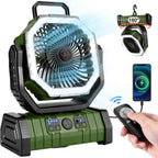 30000Mah Camping Fan with LED Lantern, Rechargeable Battery Fan
