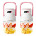 The Thoughtful Gift for Holidays & Birthday: ZHENMI Cordless Blender, 33Oz Bpa-Free, Perfect for Making Two-Serving Smoothies, Crushes Ice, USB Rechargeable – for a Fresh & Healthy Start as a Couple. Share Healthy Moments Together! Outdoor