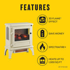 ® Infrared Stove Heater with 3D Flame® Effect and Remote, Cream