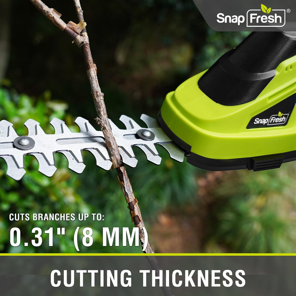 Cordless Grass Shear Bush Trimmer, 2 in 1 Handheld Hedge Trimmer(0.31"), 7.2V Electric Grass Trimmers, Lightweight Shrubbery Trimmers Battery & Charger Included, Shrub Trimmer for Garden