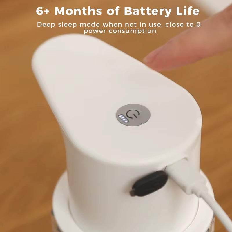 Kitchen 300Ml Automatic Liquid Soap Dispenser USB Rechargeable Touchless Hand High Capacity Detergent Bathroom Dispenser