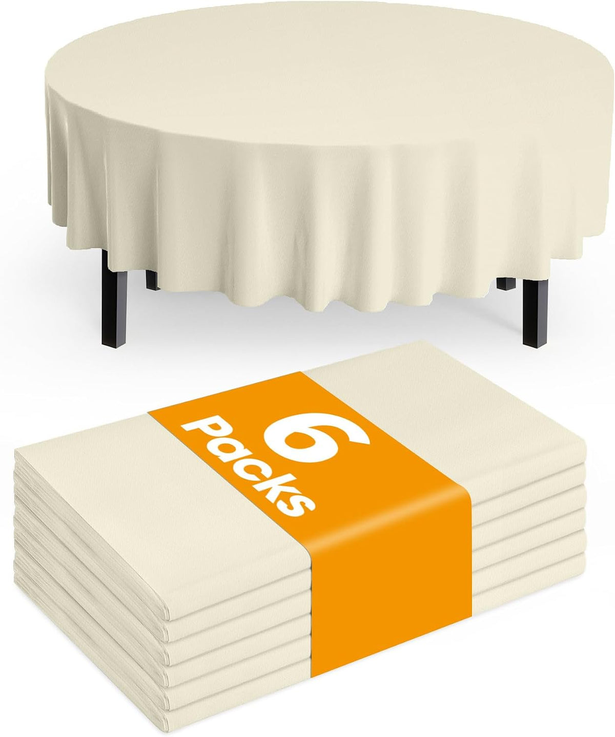 Thanksgiving Tablecloths 6 Pack, 54 X 108 Inch, Pumpkin Harvest