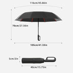 Automatic Folding Umbrella, 1 Count/60Pcs Portable Rain Umbrella with Loop Buckle, Windproof & Waterproof Umbrella for Men & Women