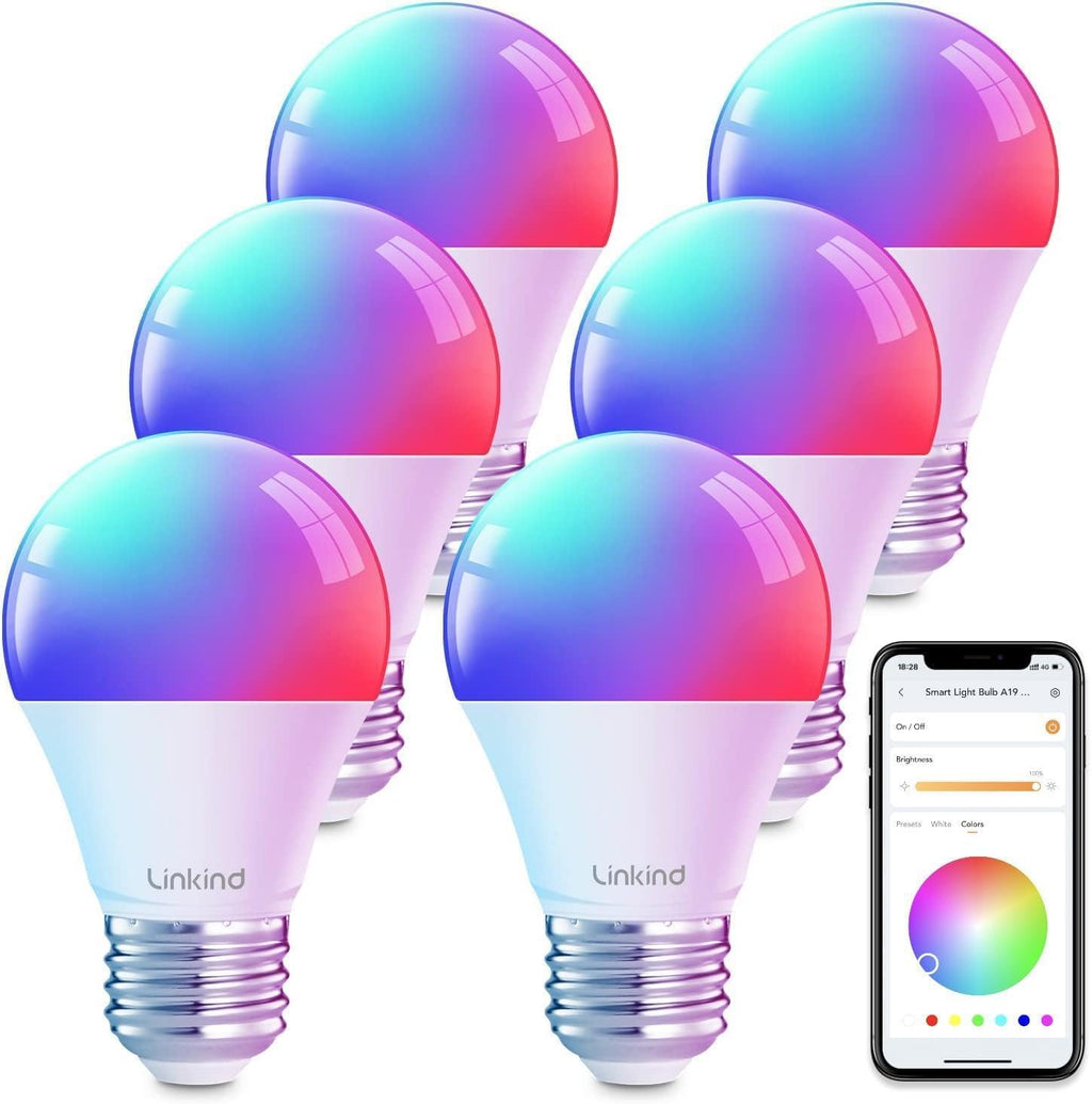 Smart Light Bulbs, Work with Alexa, Google Home, Aidot