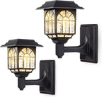 Illuminate Your Outdoors with Solar Fence Lights - 2 Pack of Waterproof LED Lanterns for Garden, Patio, and Yard
