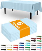 Thanksgiving Tablecloths 6 Pack, 54 X 108 Inch, Pumpkin Harvest