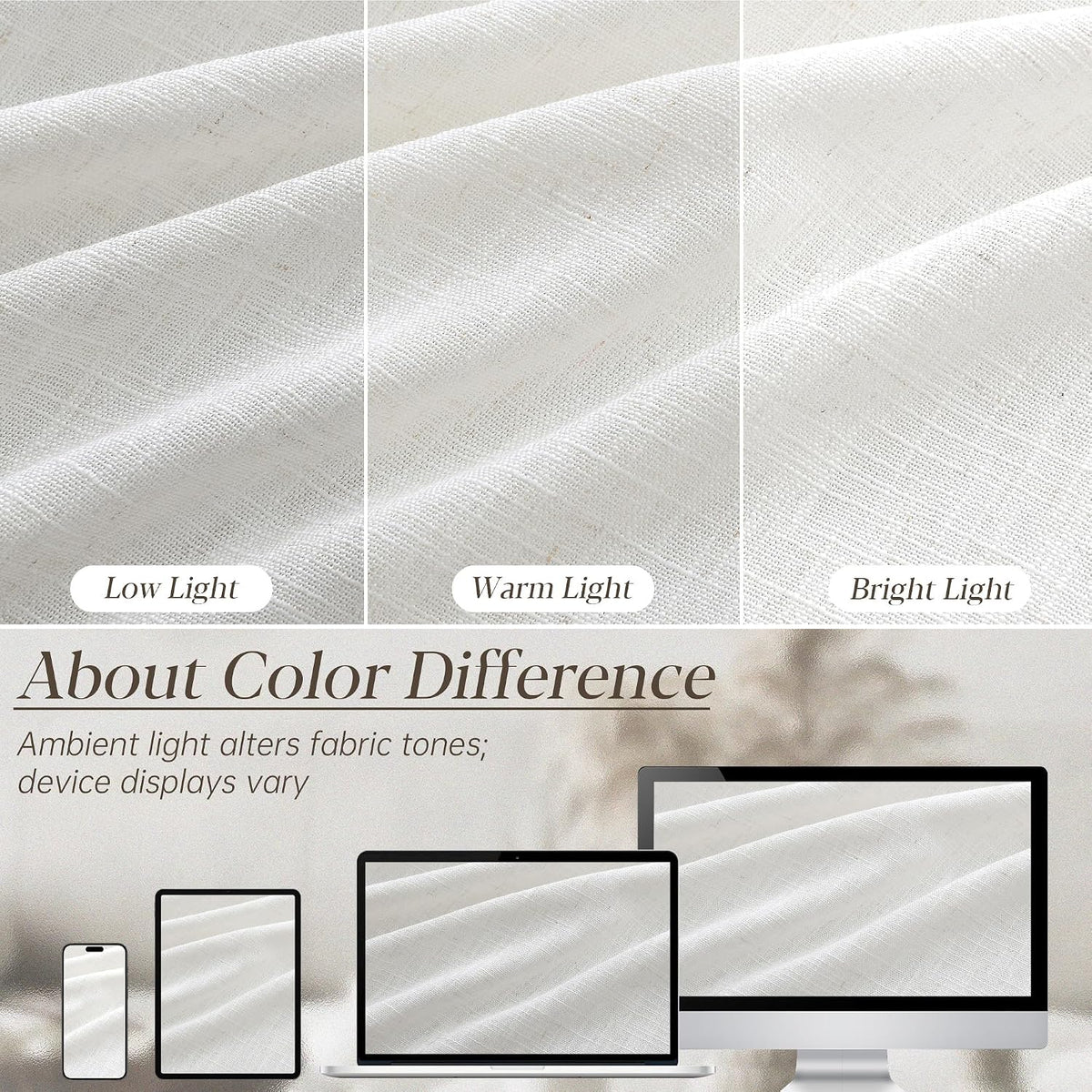 Pinch Pleated Linen Curtains 90 Inches Long Semi Sheer 2 Panels Natural