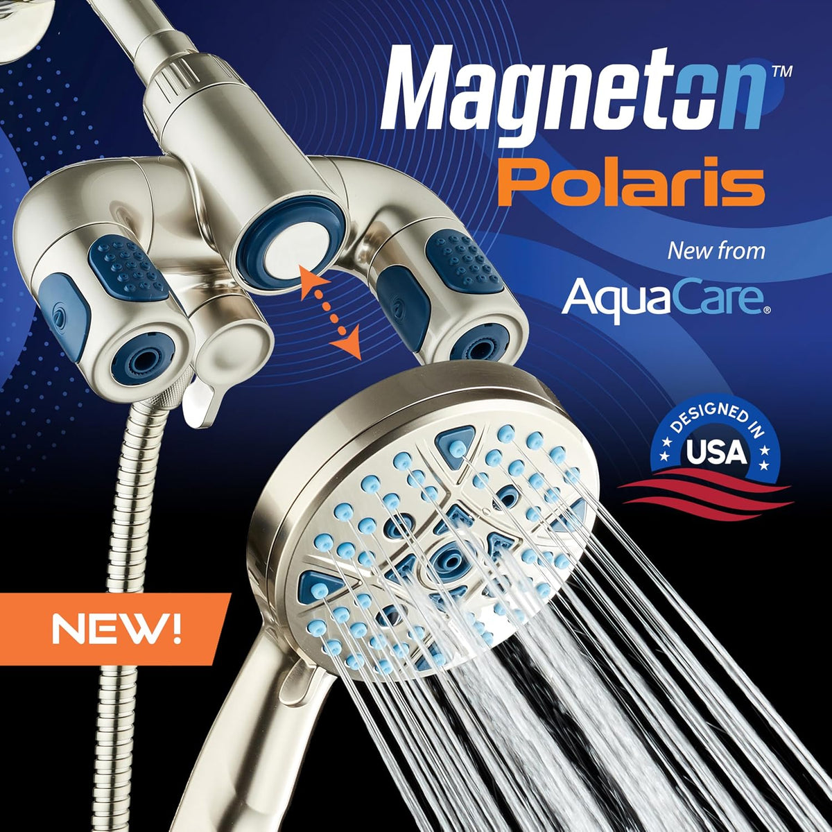 Polaris 208-Mode High Pressure Shower Head Combo with Hydro Arms