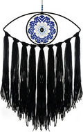 Black Evil Eye Dream Catcher, Wall Hanging for Witch Dark Decor
