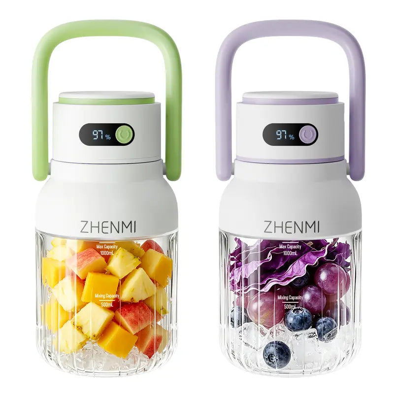The Thoughtful Gift for Holidays & Birthday: ZHENMI Cordless Blender, 33Oz Bpa-Free, Perfect for Making Two-Serving Smoothies, Crushes Ice, USB Rechargeable – for a Fresh & Healthy Start as a Couple. Share Healthy Moments Together! Outdoor