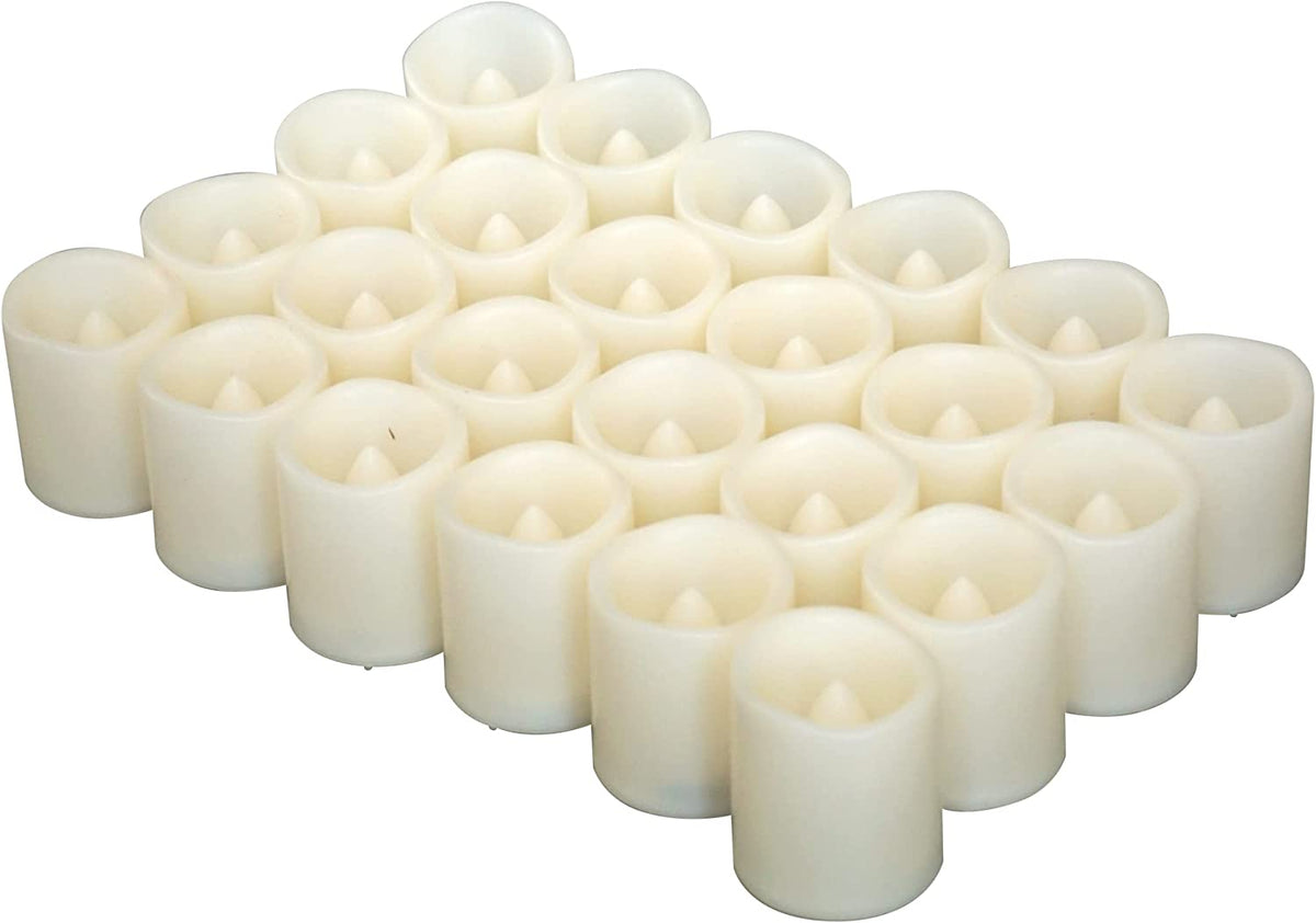 Battery Operated Flameless LED Votive Candles Warm White Light 6 Pack