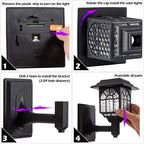 Illuminate Your Outdoors with Solar Fence Lights - 2 Pack of Waterproof LED Lanterns for Garden, Patio, and Yard