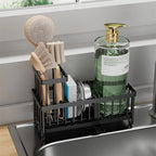 Kitchen Sink Rack Sponge Holder Soap Dish Drain Storage Organizer Brush Holder