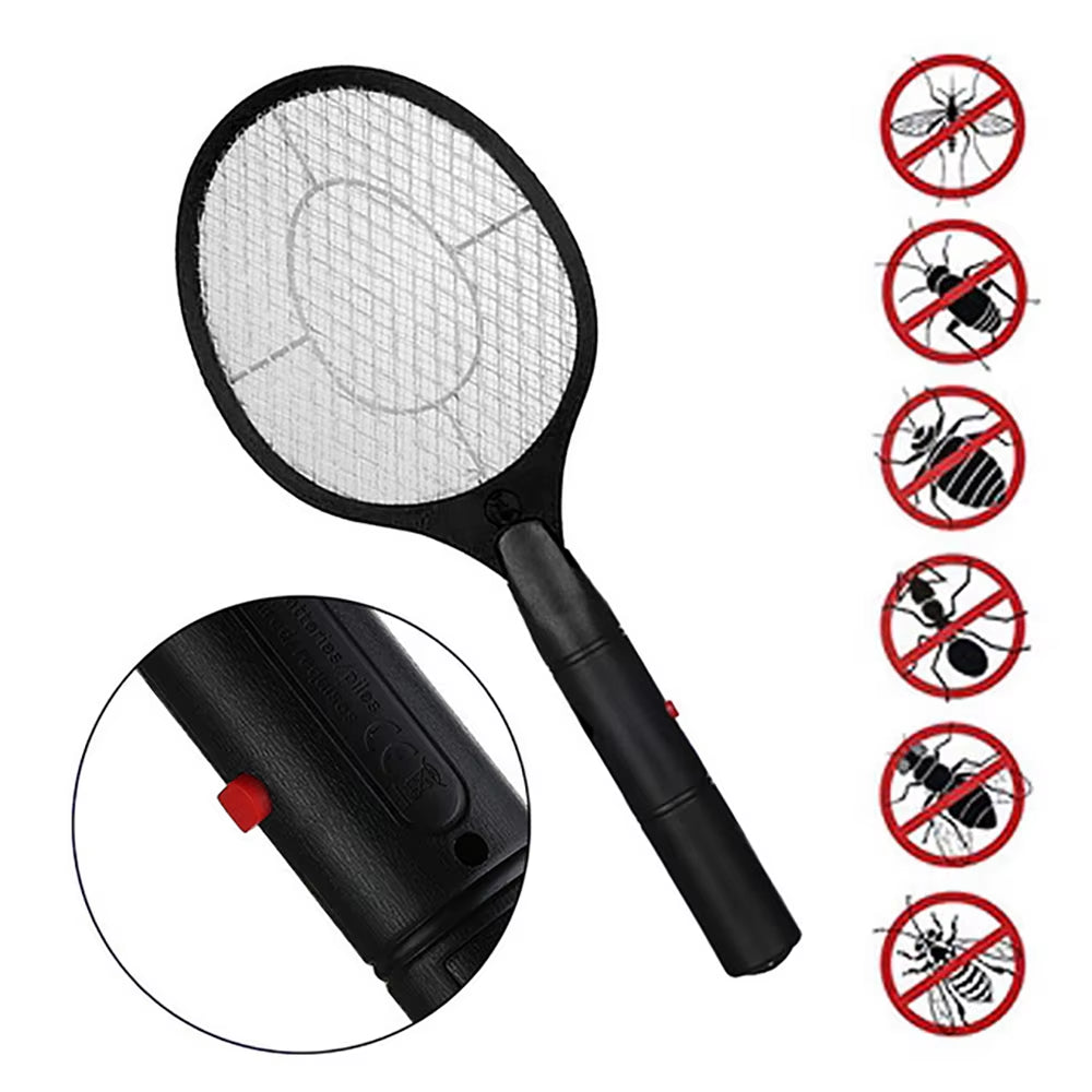 Electric Fly Insect Bug Zapper Bat Handheld Insect Fly Swatter Racket Portable Mosquitos Killer Pest Control for Bedroom Insects