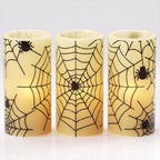 Pumpkin Halloween Flameless Candles Battery Operated with Timer