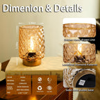 Battery Operated Lamp Small Cordless Lamp with Timer Amber