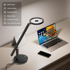 H6 Desk Lamp for Home Office, Dimmable Reading Table Light, Black