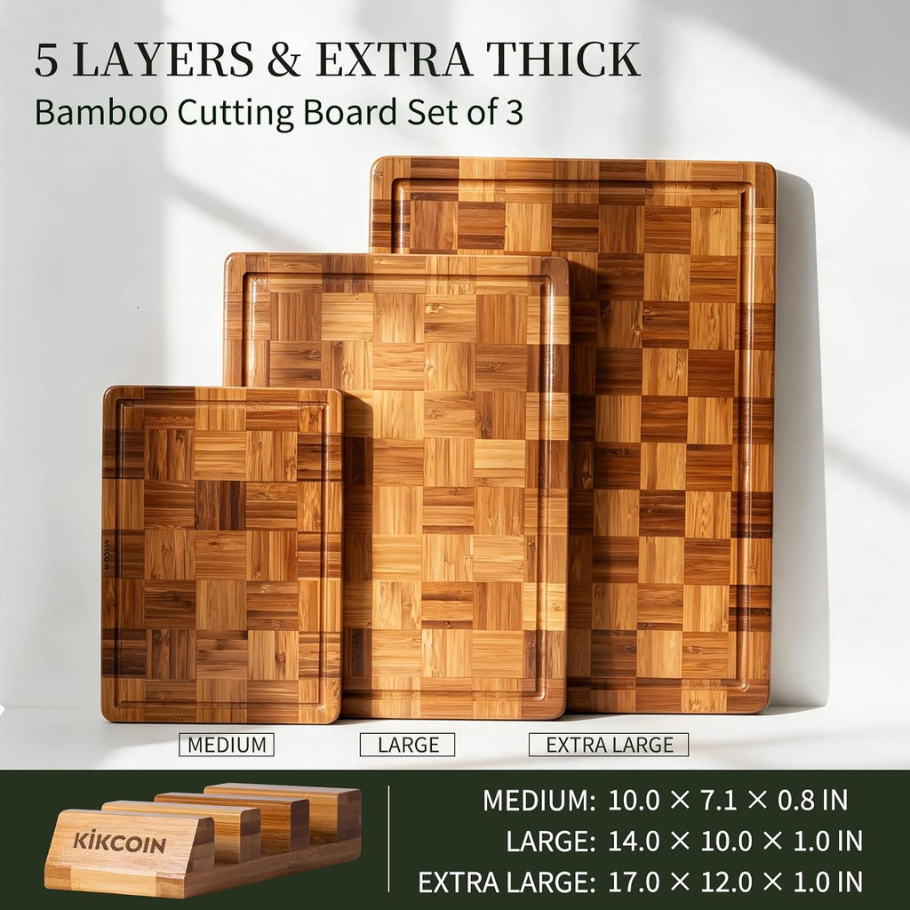 Extra Large Bamboo Cutting Board, Wood Cutting Boards for Kitchen