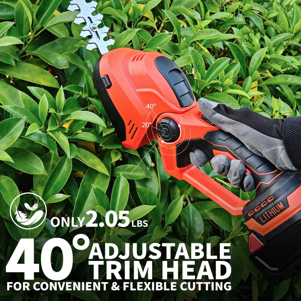 Hedge Trimmer for Milwaukee M18 18V Battery, Cordless 2 in 1 Grass Shear & Hedge Trimmer with Brushless Motor, Fitted Dual-Action Blades,Gardening Tool for Lawns, Hedges (Battery Not Included)
