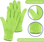 3 Pairs Microfiber Dusting Gloves for Plants Leaf, Medium