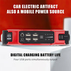 Power Up Your Adventures: 28000mAh 600A Portable Car Jump Starter with LED Flashlight