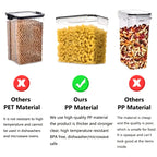 Kitchen 7Pcs Food Containers Set BPA Free Plastic Airtight Storage Box with 10Stickers and Pen