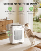 Air Purifier for Home Bedroom Large Room up to 3000Ft², HEPA Air Purifier with Washable Double-Sided Filters, Smart Wifi, AQI Display, Air Cleaner for Pets, Dust, Pollen, 15Db Sleep Mode, Fragrance