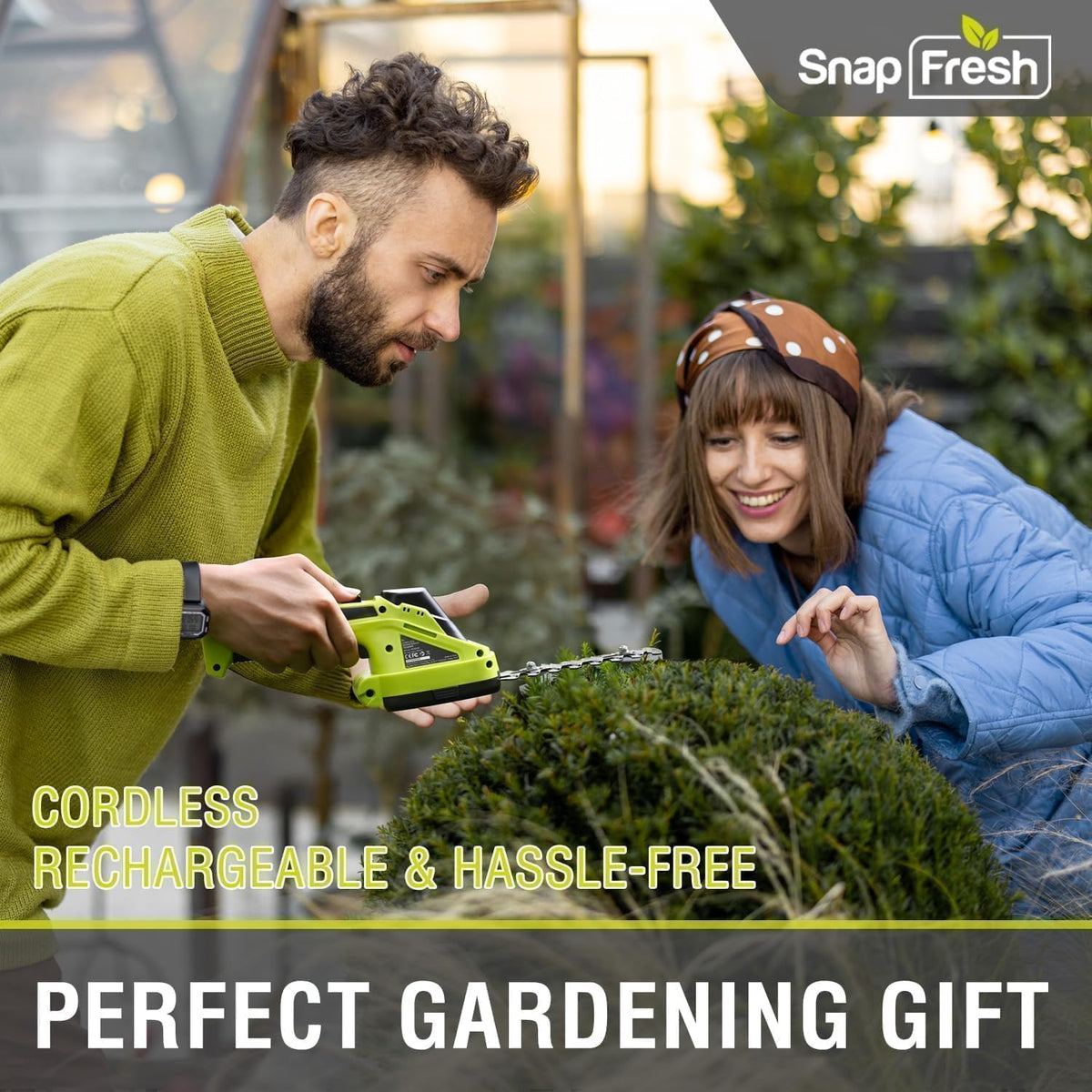 Cordless Grass Shear Bush Trimmer, 2 in 1 Handheld Hedge Trimmer(0.31"), 7.2V Electric Grass Trimmers, Lightweight Shrubbery Trimmers Battery & Charger Included, Shrub Trimmer for Garden