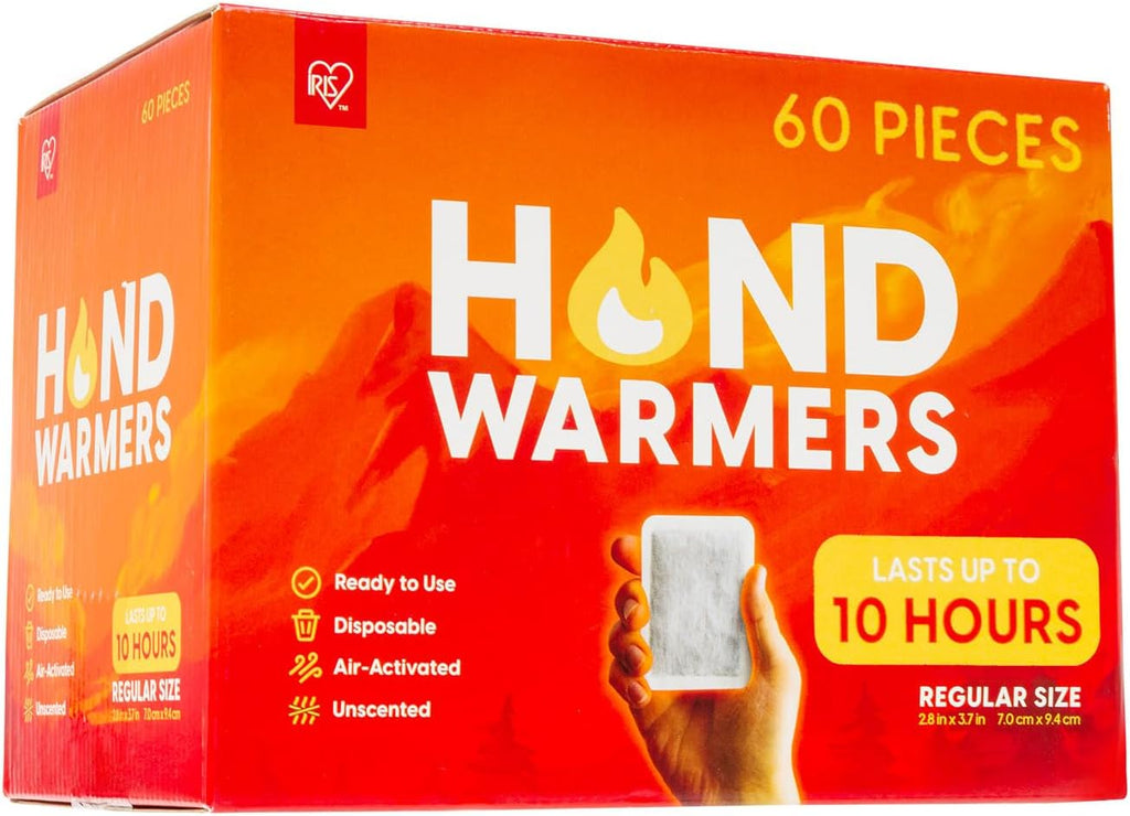 Hand Warmers, Regular/Large/Jumbo, 30/60 Individual Warmers, Regular/Adhesive Body Warmers up to 10/12/18 Hours Disposable Handwarmer Bulk for Hot Hands Feet Chest Back, Tsa-Approved, Camping