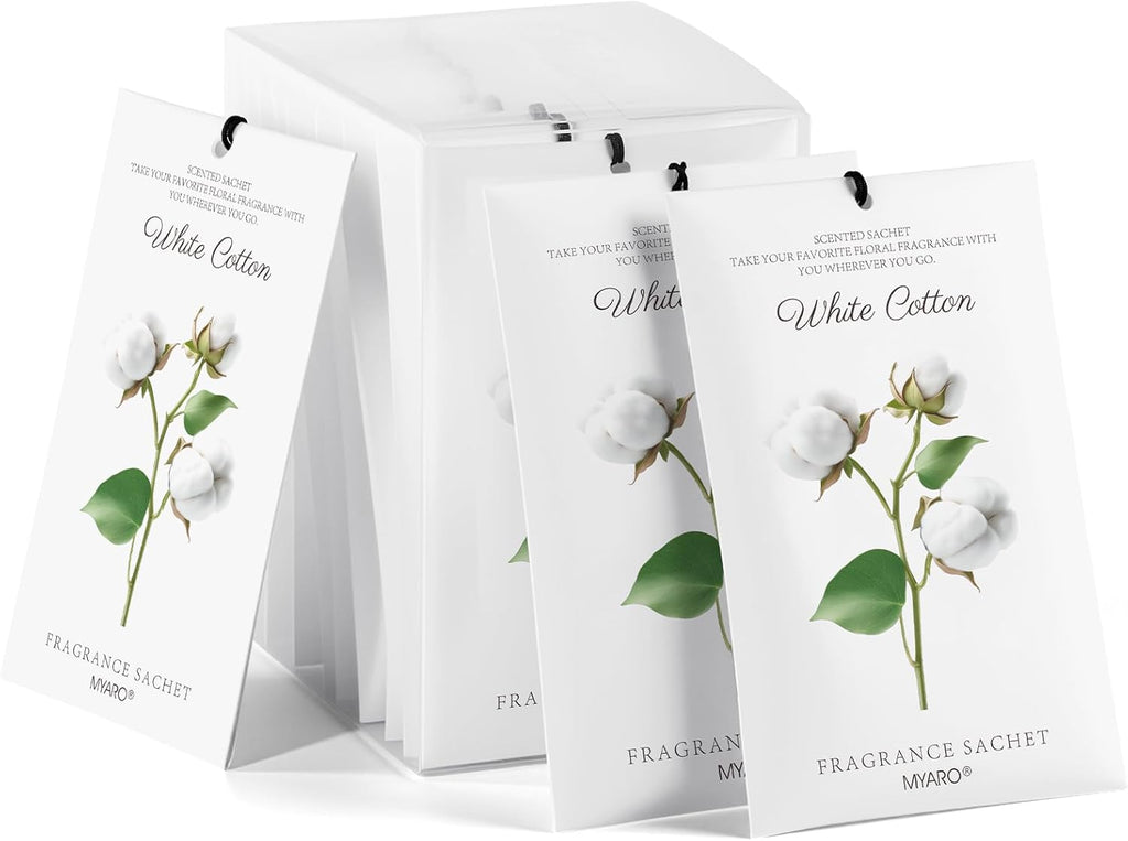 12 Pack Fresh Linen Scented Sachets, Closet Deodorizer Car Freshener