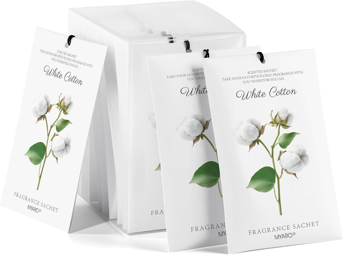 12 Pack Fresh Linen Scented Sachets, Closet Deodorizer Car Freshener