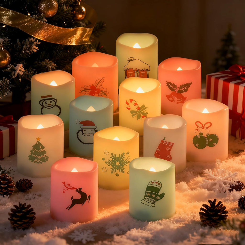 Battery Operated Flameless LED Votive Candles Warm White Light 6 Pack