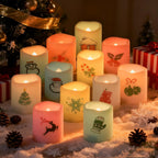 Battery Operated Flameless LED Votive Candles Warm White Light 6 Pack