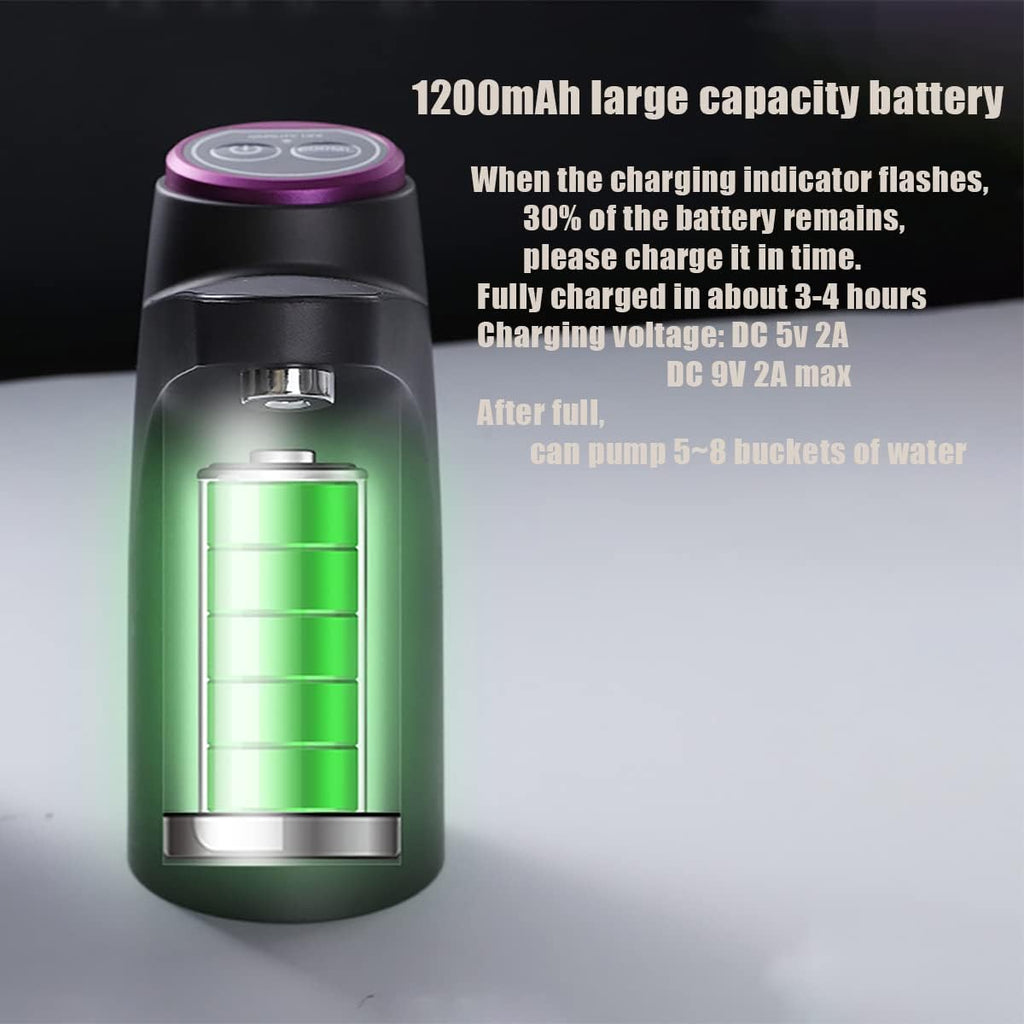 Water Dispenser for 5 Gallon Bottle, Portable Water Cooler Dispenser,Universal Water Dispenser for 2.5、3 and 5 Gallon Bottles USB Charging Water Pump